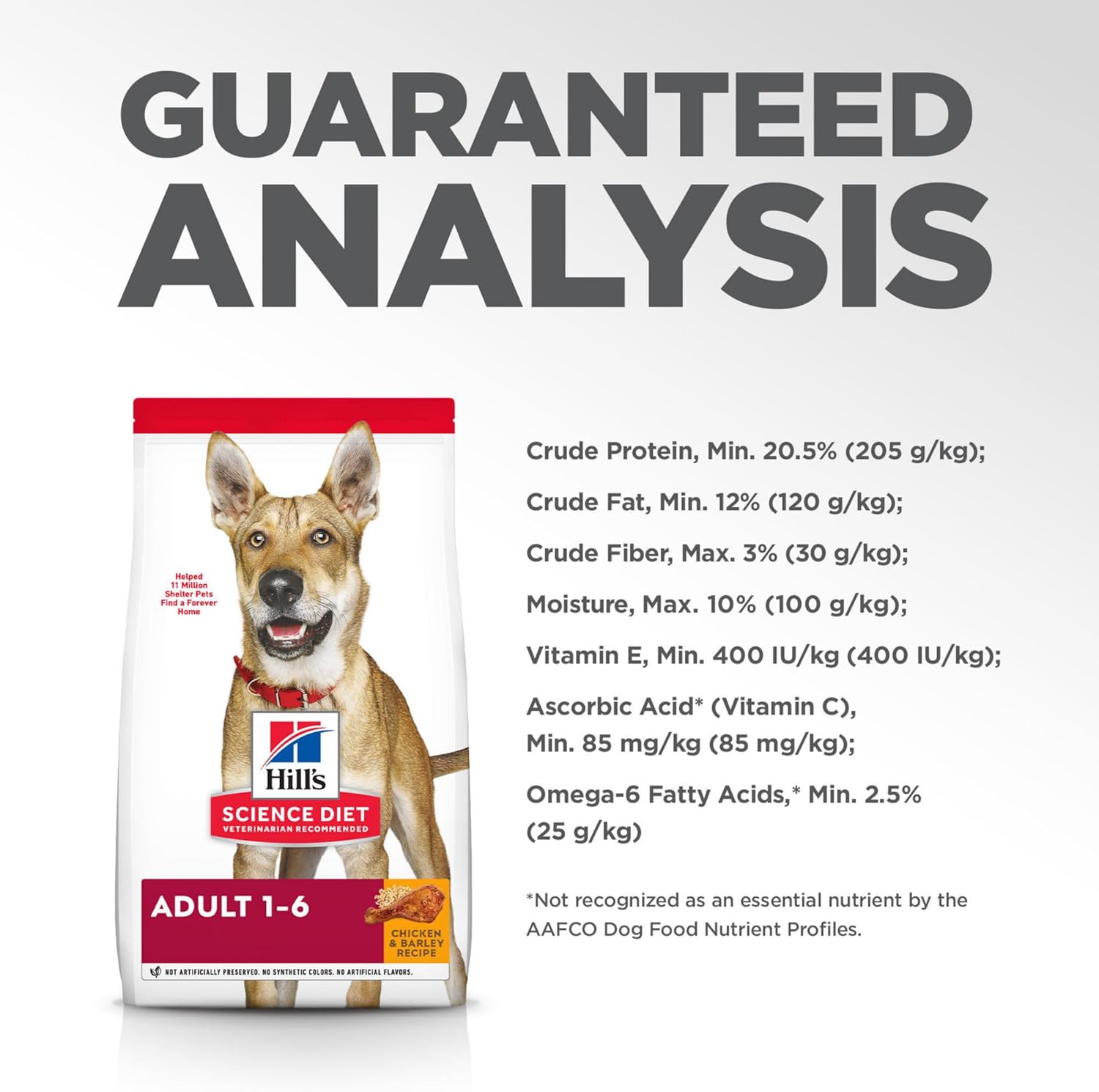 Hills Science Diet pour adultes de 1 à 6 ans, adultes de 1 à 6 ans, nourriture sèche pour chiens de qualité supérieure, poulet et orge, sac de 5 livres