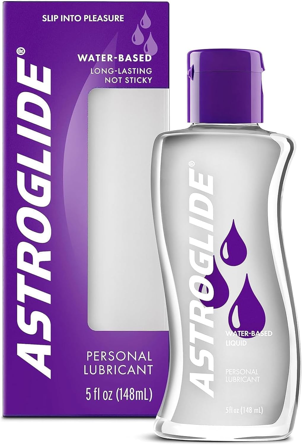 Astroglide Water Based Lube (5oz), Liquid Personal Lubricant, Sex Lube, Long-Lasting for Men, Women and Couples, Safe for Toys · v2