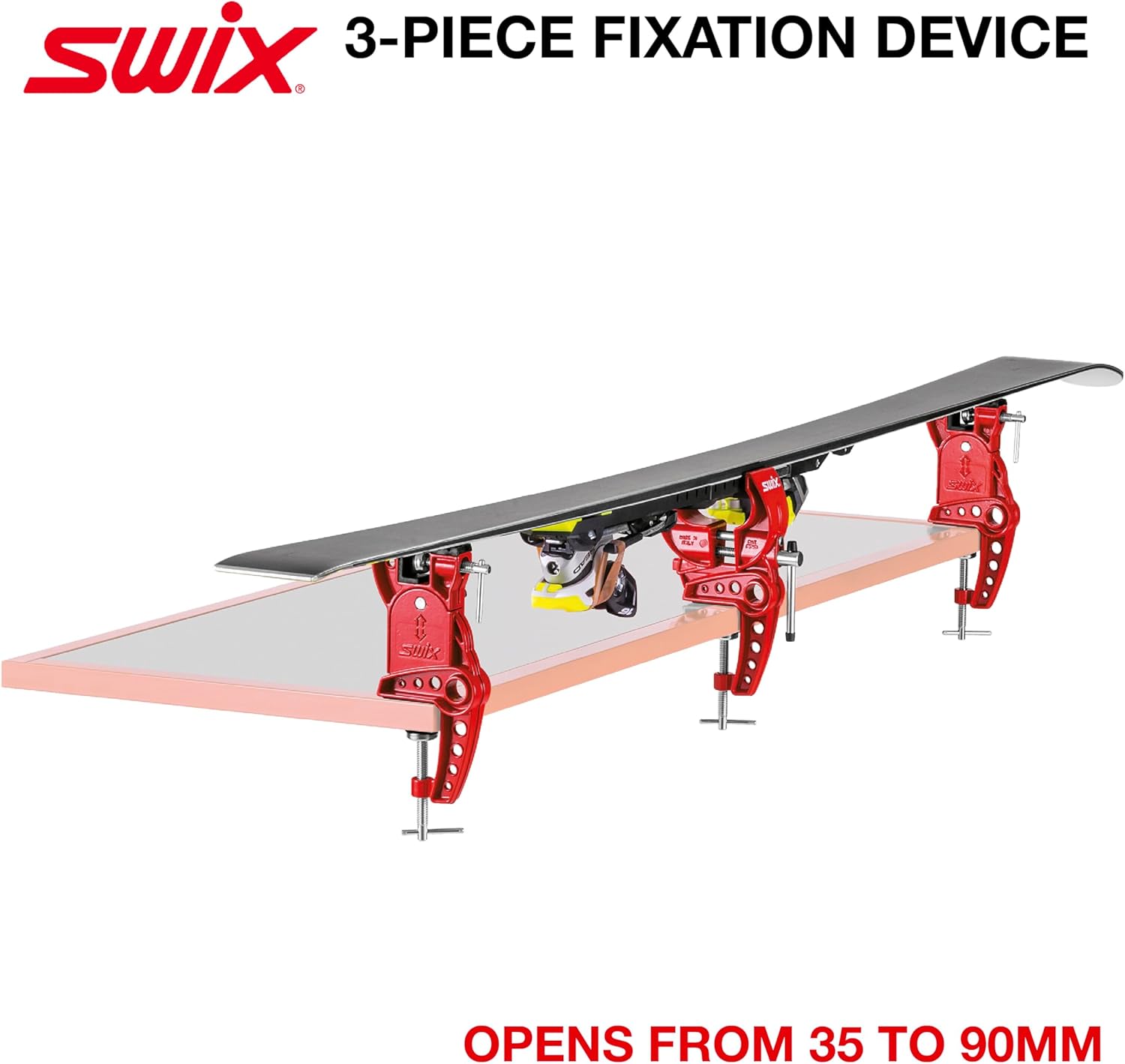 SWIX T149-50 Ski Vise With 50mm Wide Jaws | Durable Adjustable Clamps For Waxing And Tuning Alpine  Downhill Skis · v2