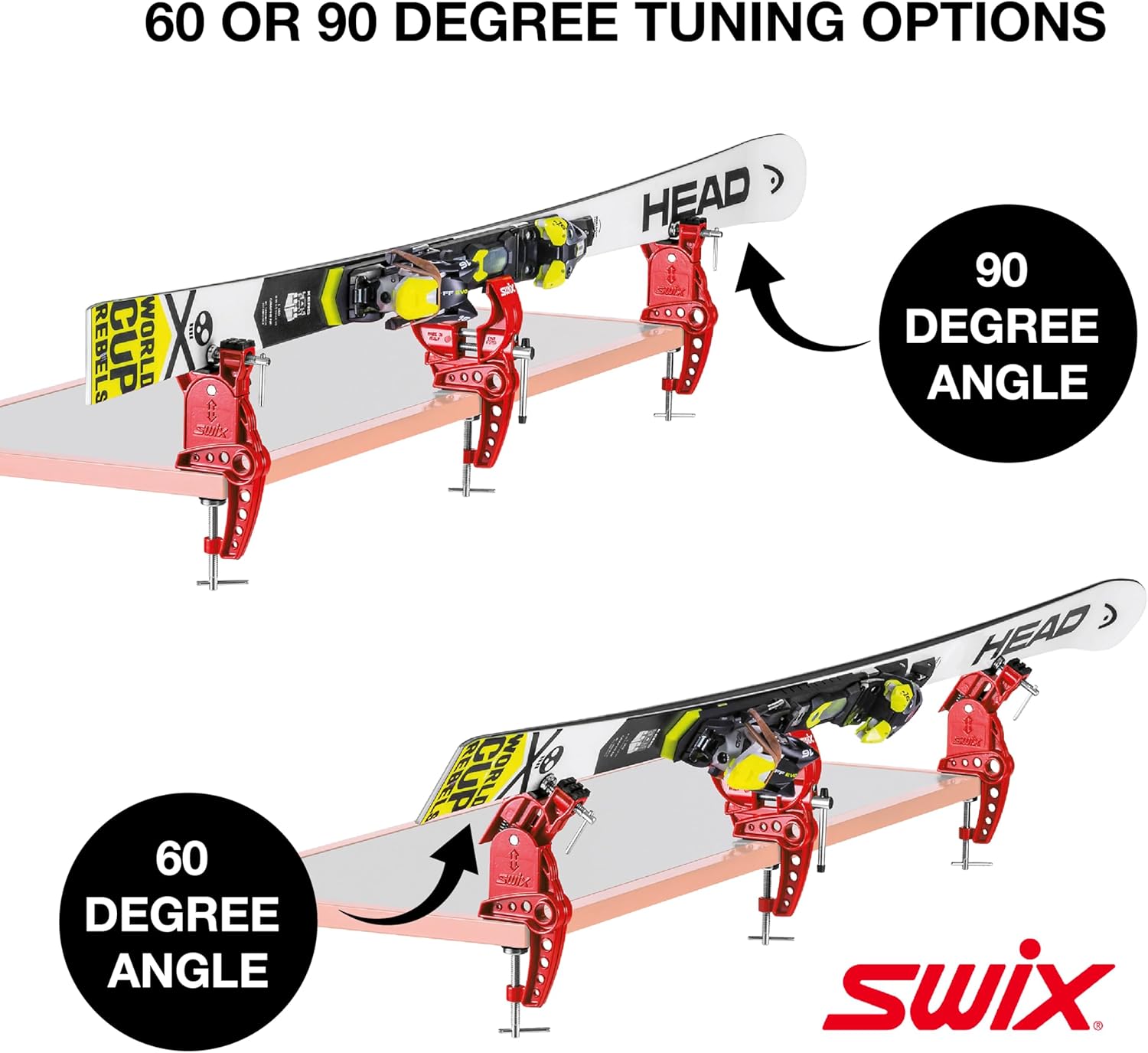 SWIX T149-50 Ski Vise With 50mm Wide Jaws | Durable Adjustable Clamps For Waxing And Tuning Alpine  Downhill Skis · v2