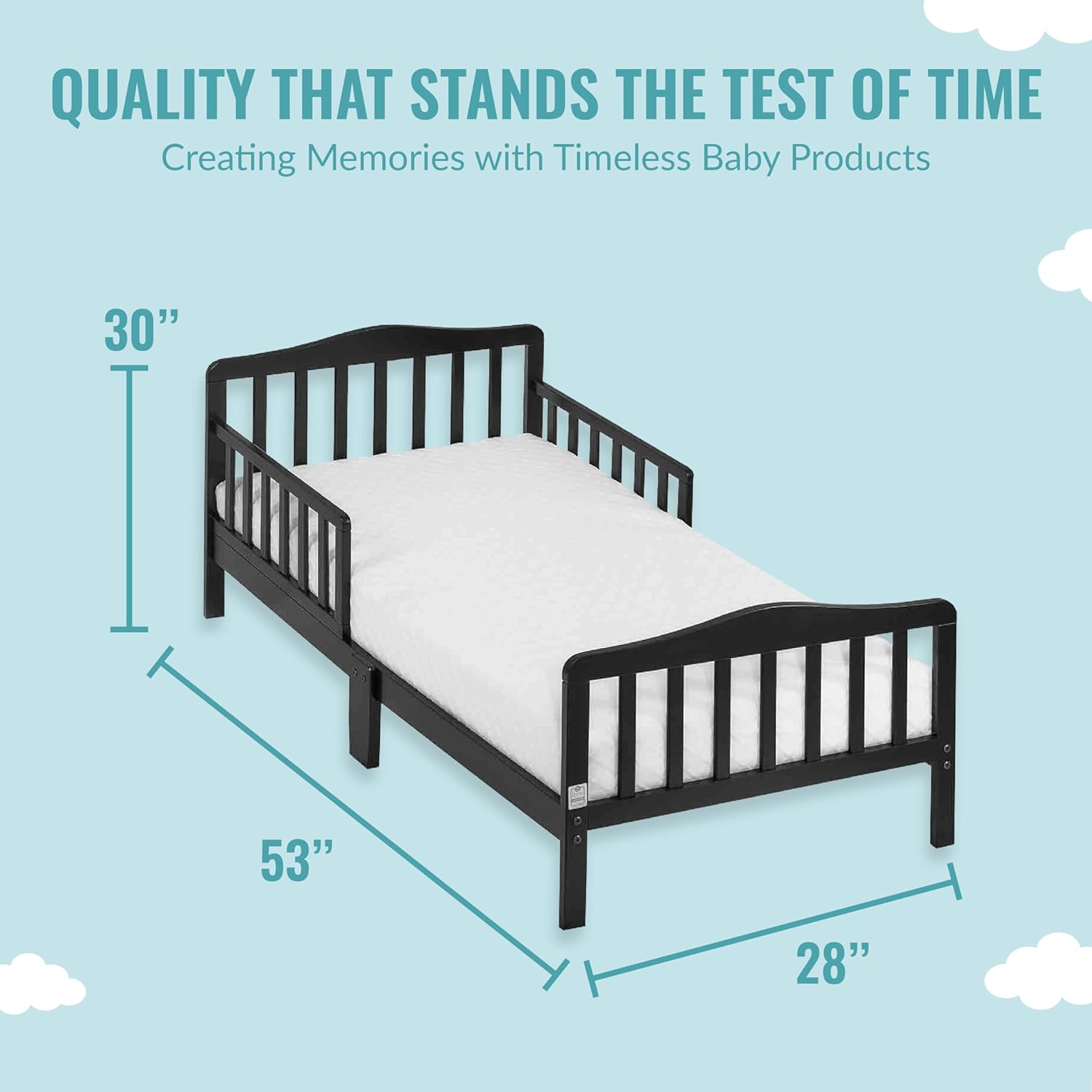 Classic Design Toddler Bed in Black, Greenguard Gold Certified · v3