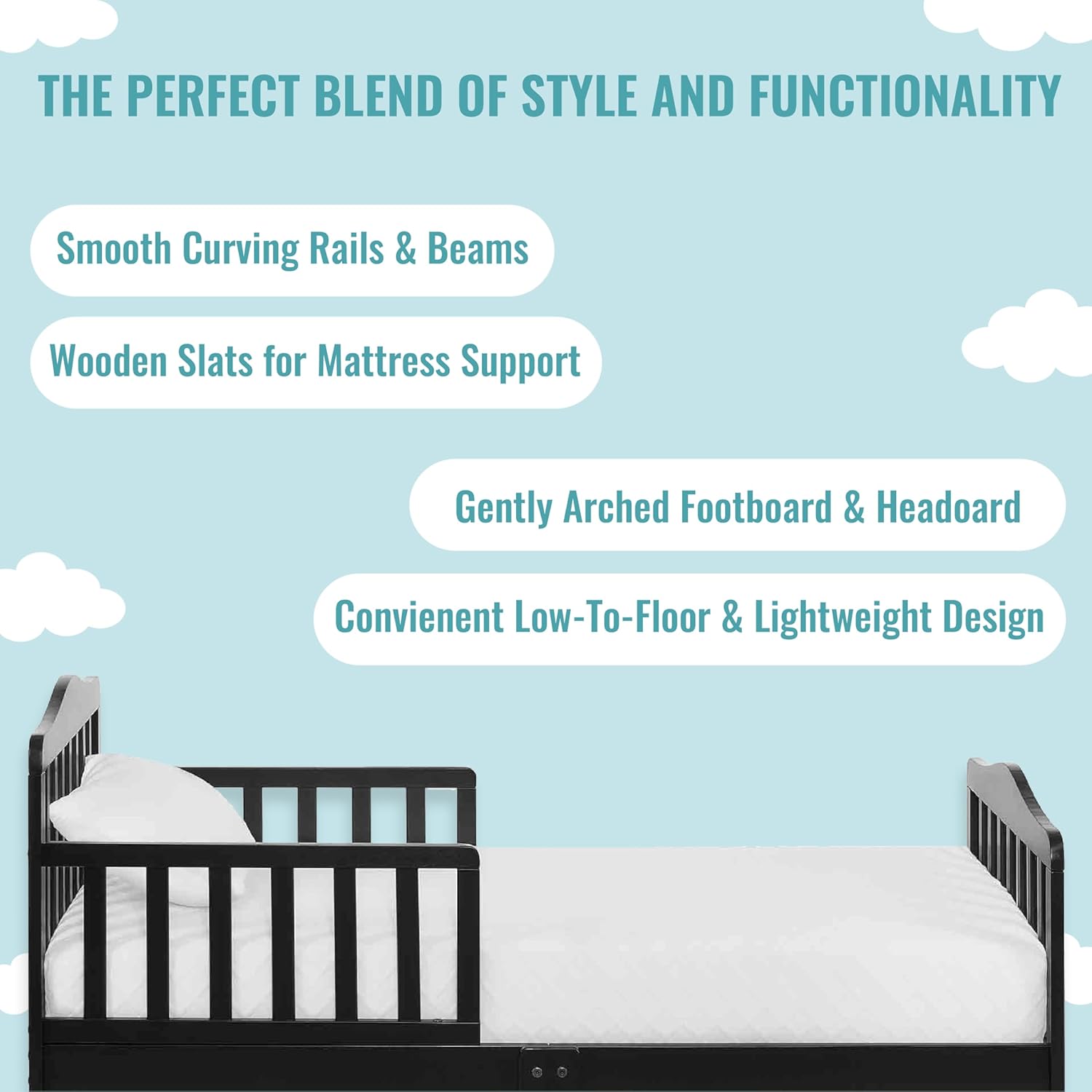 Classic Design Toddler Bed in Black, Greenguard Gold Certified · v3