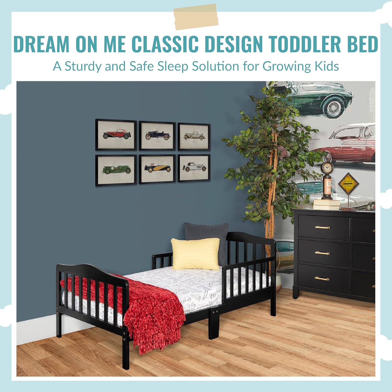 Classic Design Toddler Bed in Black, Greenguard Gold Certified · v3