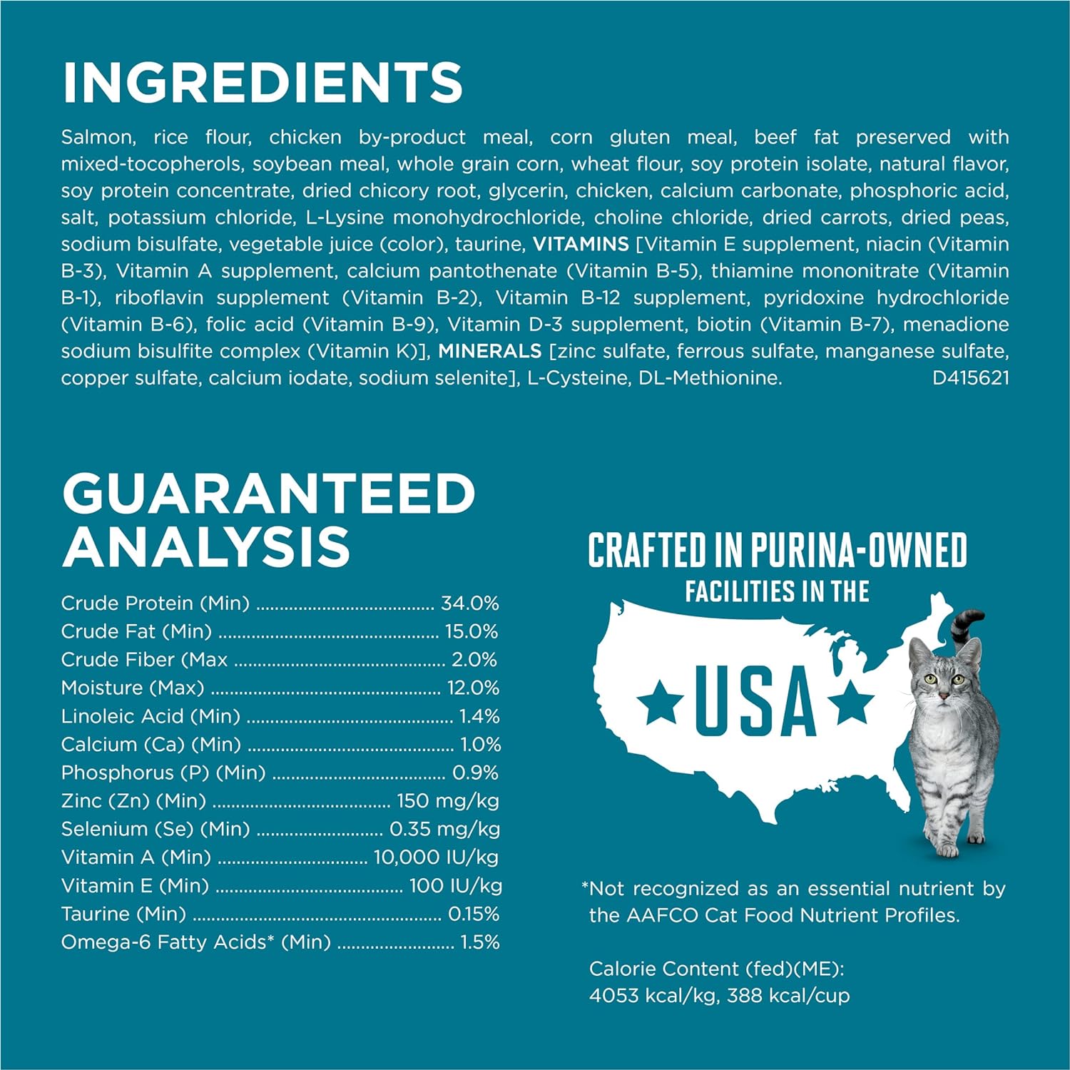 Purina ONE Doğal Kuru Kedi Maması, Tender Gerçek Somonlu Karışımı Seçer - 3,5 lb. Çanta