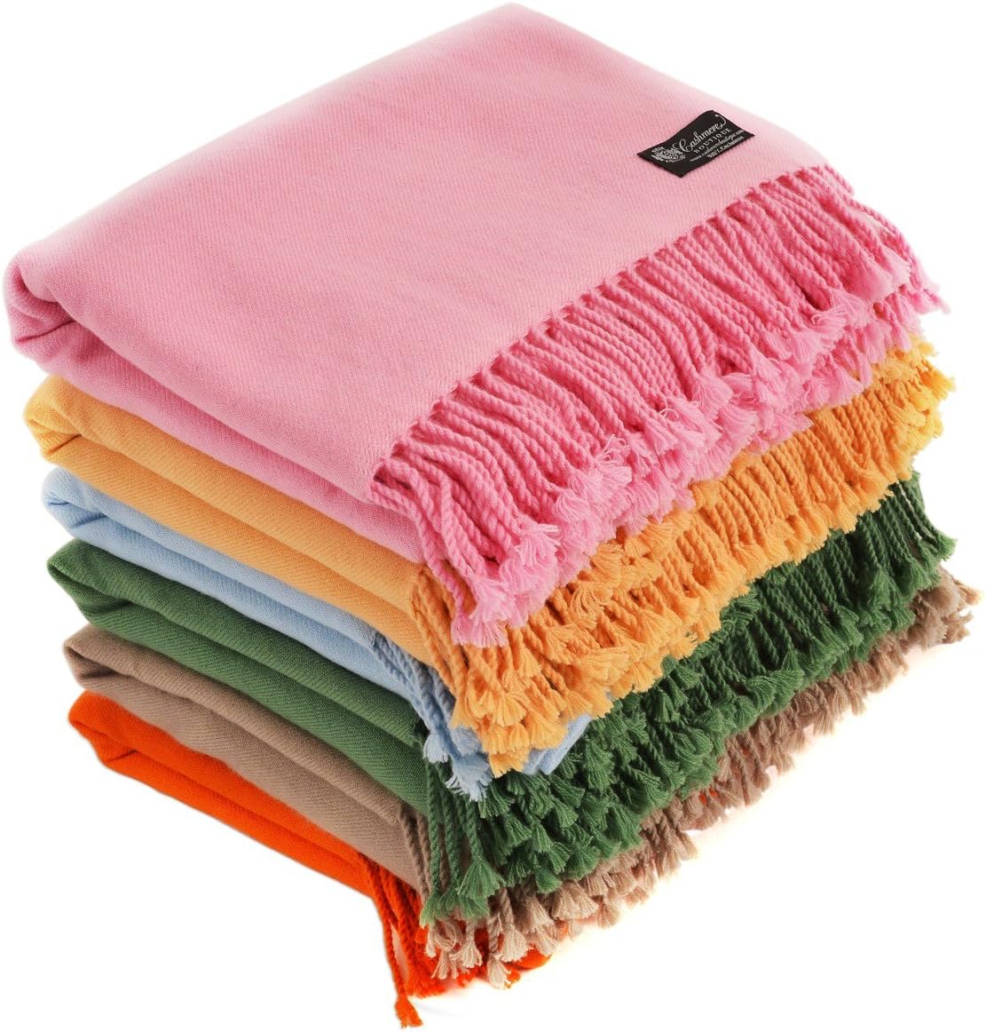Cashmere Boutique 100% Pure Cashmere Throw Blanket - Lightweight, Breathable Cozy Luxury, Soft and Warm - 60 x 80 Inches · v2