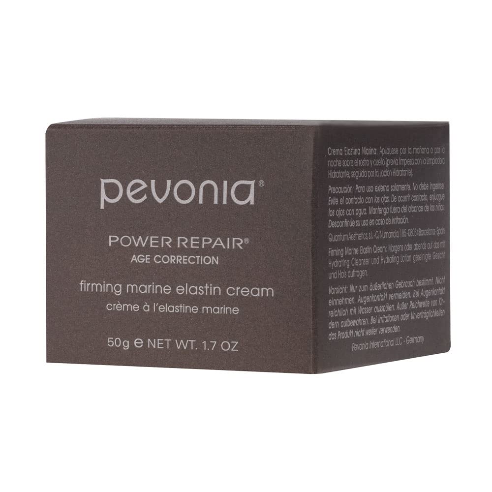 Pevonia Power Repair Age Correction Firming Marine Elastin Cream — Anti-Aging-Gesichtscreme Hautserum — Faltencreme für das Gesicht — Gesichtscreme mit tiefen Mikroporen verfeinern das Gesicht — 1,7-Unzen-Behälter