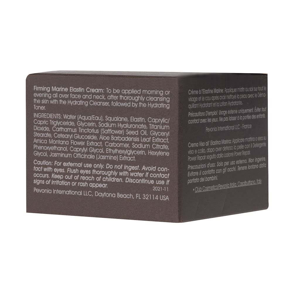 Pevonia Power Repair Age Correction Firming Marine Elastin Cream — Anti-Aging-Gesichtscreme Hautserum — Faltencreme für das Gesicht — Gesichtscreme mit tiefen Mikroporen verfeinern das Gesicht — 1,7-Unzen-Behälter