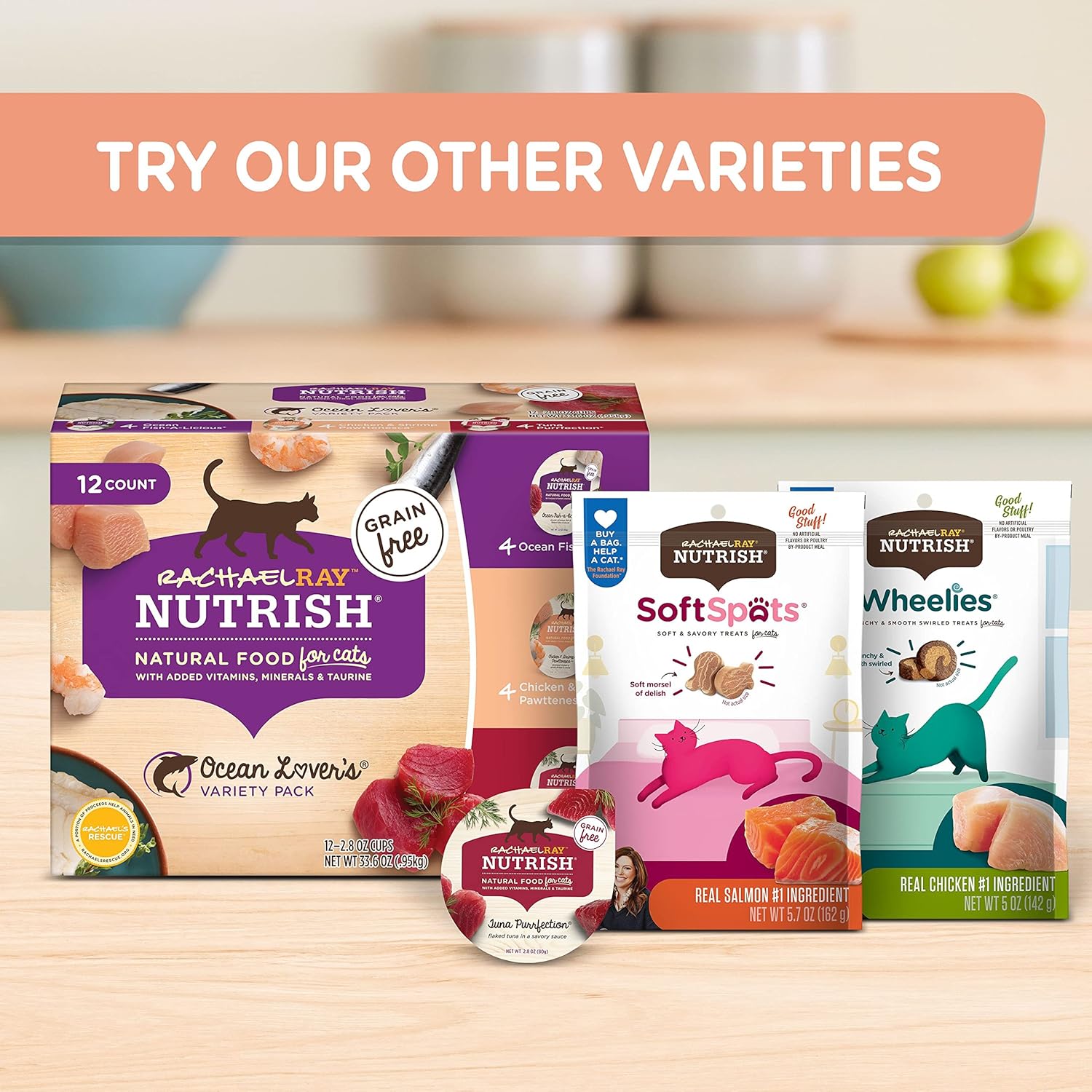 Nourriture sèche naturelle de première qualité pour chats Rachael Ray Nutrish Inner Health avec vitamines, minéraux et autres nutriments ajoutés, recette de dinde aux pois chiches et au saumon, 14 livres