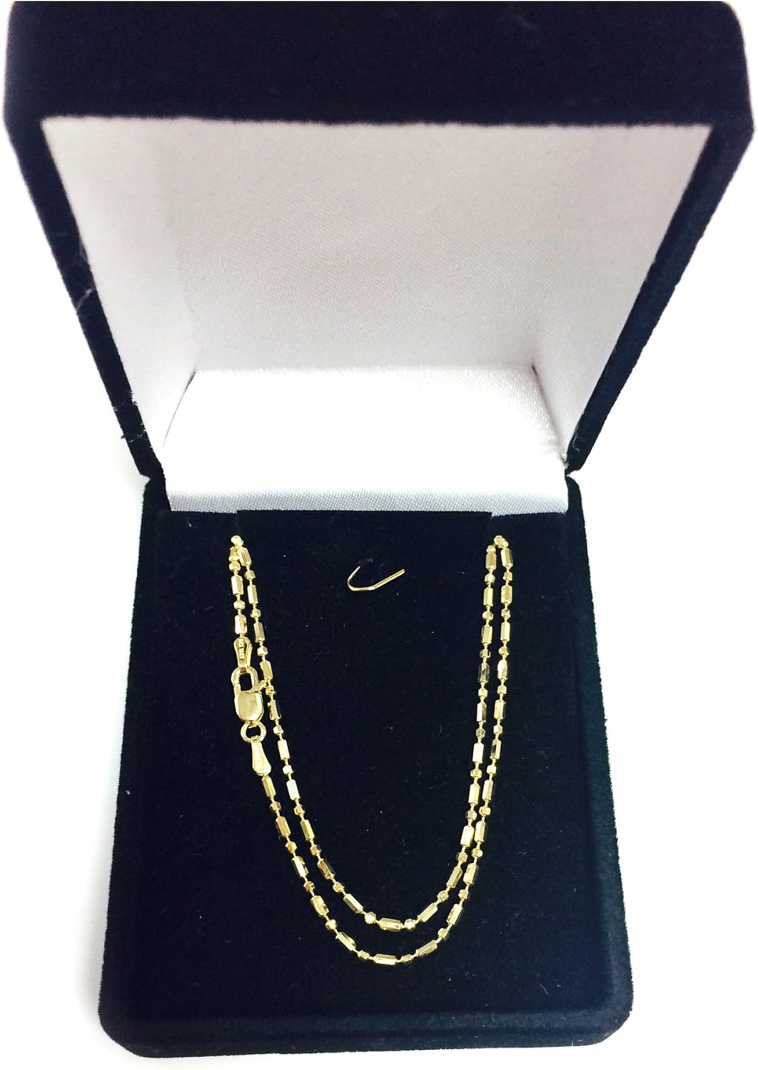 Jewelry Affairs 14k Yellow Gold Diamond Cut Bead Chain Necklace, 1.5mm · v2