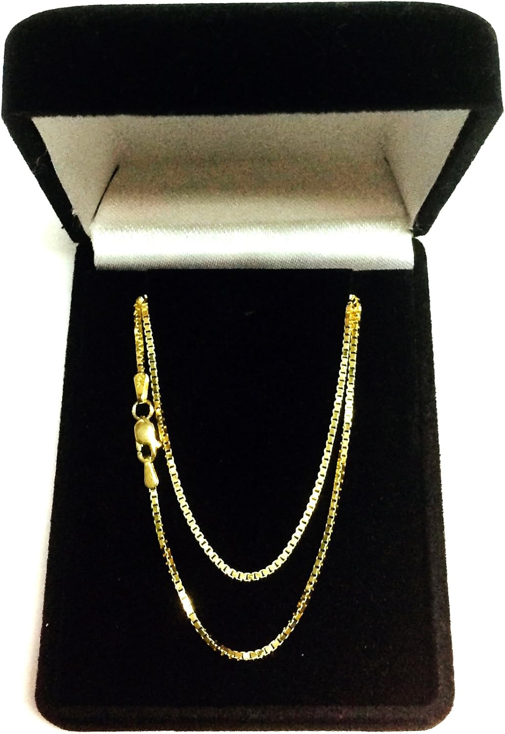 Halskette mit Spiegelbox aus 14-karätigem Gelbgold, 1,2 mm