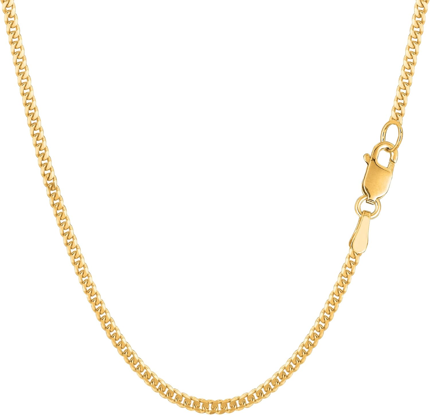 Jewelry Affairs Naszyjnik z łańcuszkiem Gourmette z żółtym złotem 14k, 2.0mm