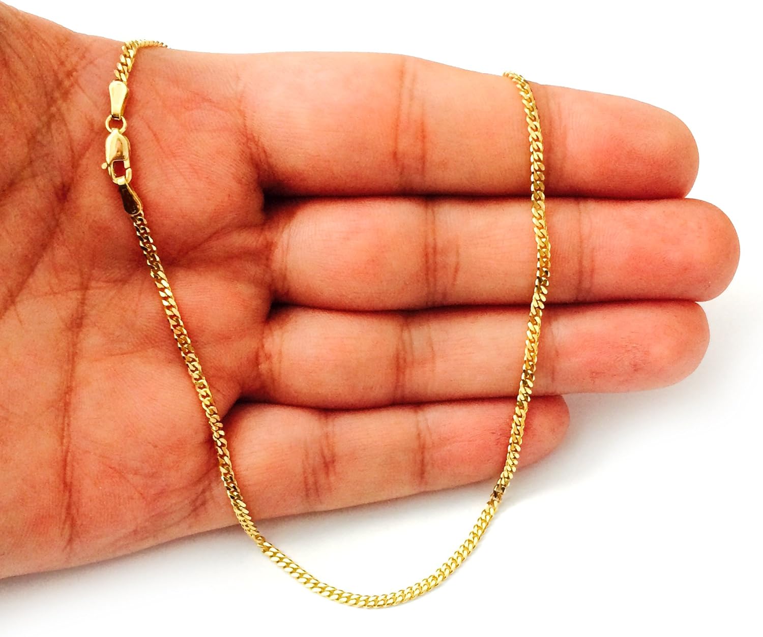Jewelry Affairs Naszyjnik z łańcuszkiem Gourmette z żółtym złotem 14k, 2.0mm