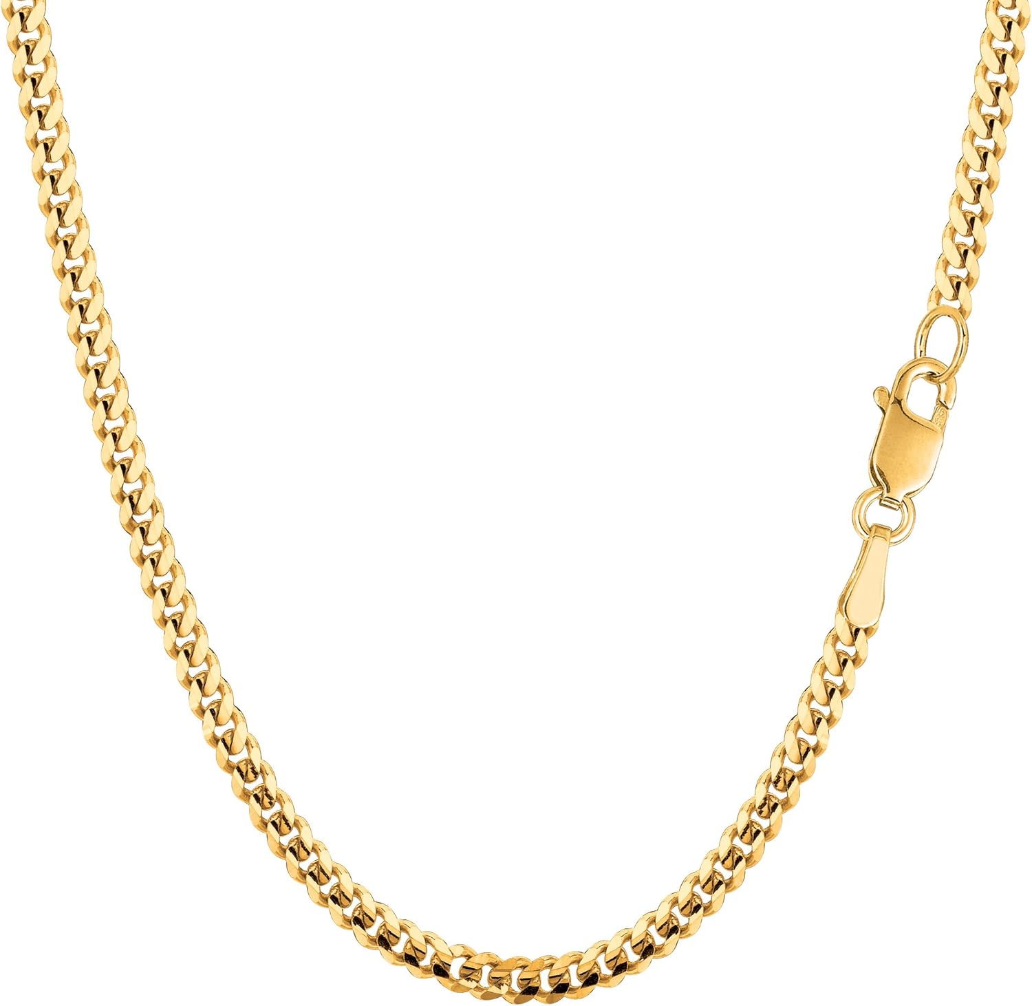 Jewelry Affairs Gourmet-Halskette aus 14-karätigem Gelbgold, 3,0 mm