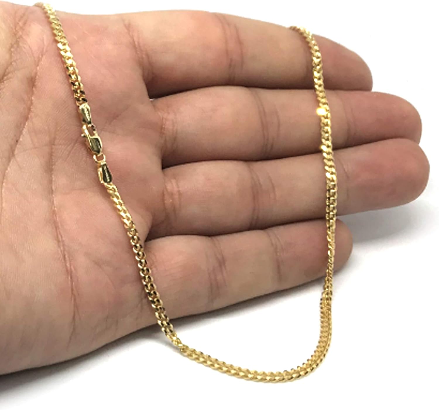 Jewelry Affairs 14 Ayar Sarı Altın Gurme Zincir Kolye, 3.0mm