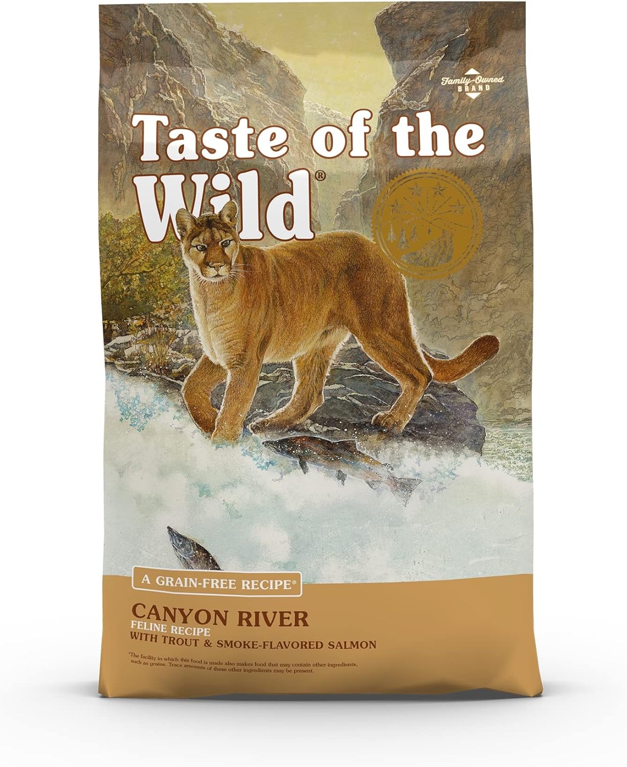 Pienso seco para gatos Taste Of The Wild Canyon River, sin cereales, con salmón con sabor a trucha y ahumado, 5 libras