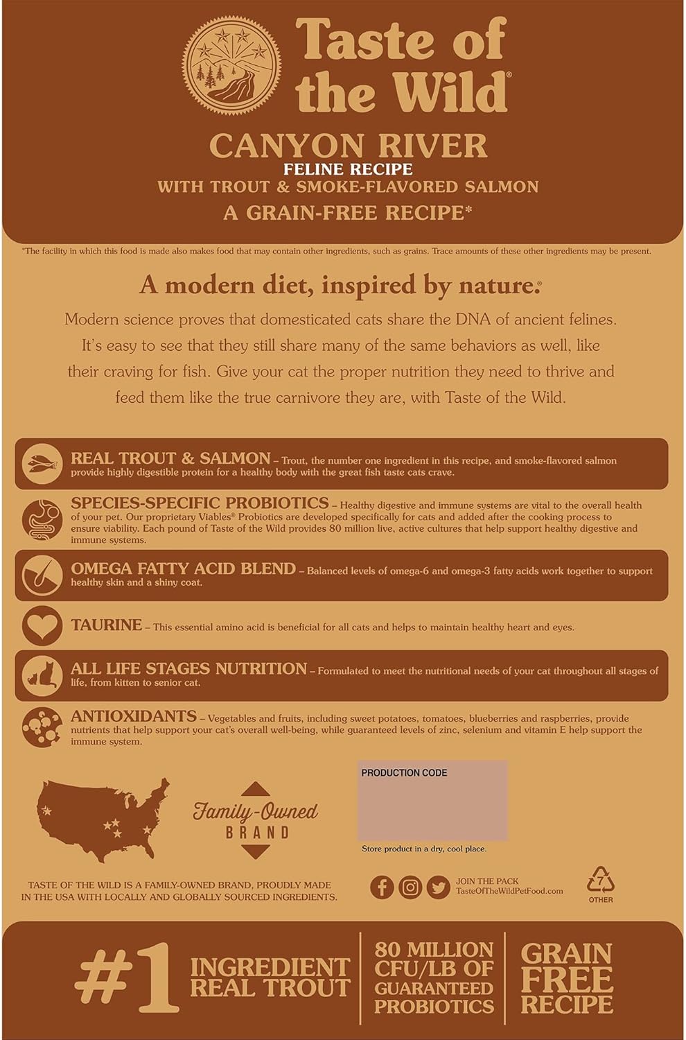 Taste Of The Wild Canyon River Grain-Free Dry Cat Food With Trout  Smoke-Flavored Salmon 5lb