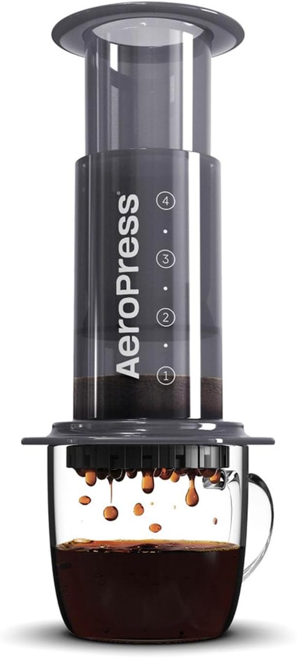 AeroPress เครื่องชงกาแฟและเอสเพรสโซแบบดั้งเดิม เครื่องชงกาแฟแบบพกพาระดับบาริสต้า พร้อมช่องใส่กาแฟ ลูกสูบ ตัวกรอง เครื่องชงกาแฟและเอสเพรสโซแบบด่วน