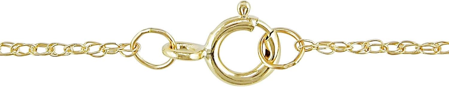 Damenhalskette aus 14-karätigem Weiß- oder Gelbgold, 1/2 Karat T.W. Diamant, runder Solitäranhänger, mit Kette aus 18-karätigem 14-karätigem Gold