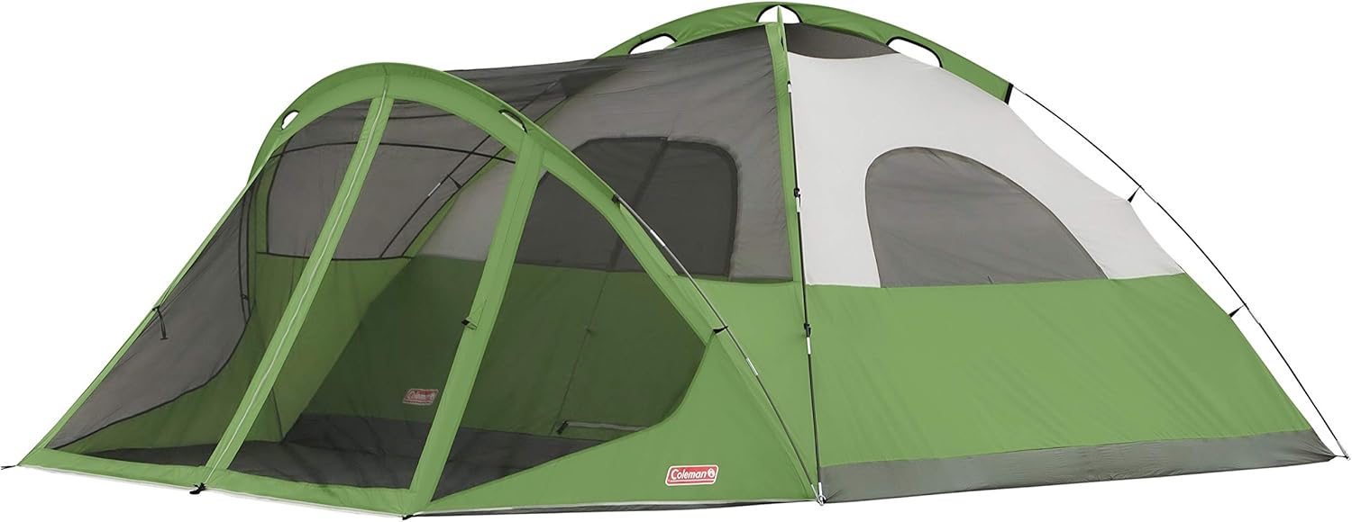 Coleman Evanston Screened Camping Tent, 6/8 Person Weatherproof Tent with Roomy Interior Includes Rainfly, Carry Bag, Easy Setup and Screened-In Porch · v2
