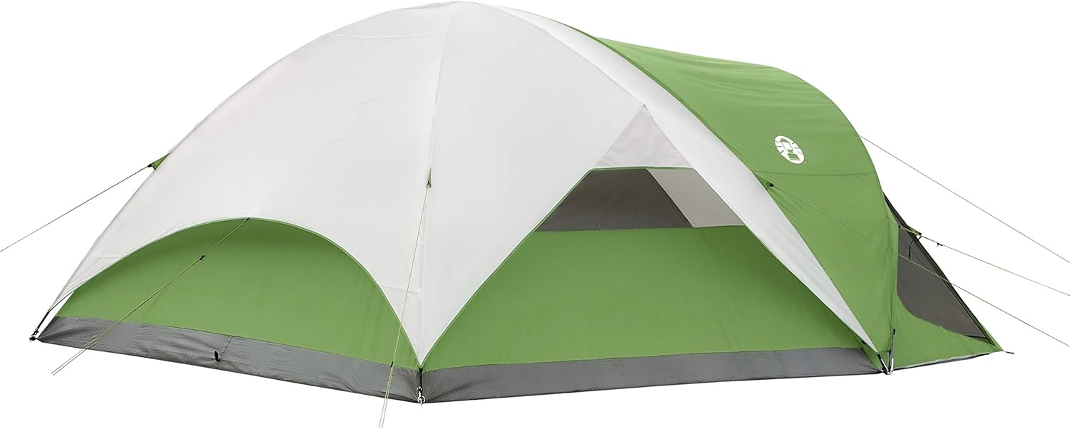 Coleman Evanston Screened Camping Tent, 6/8 Person Weatherproof Tent with Roomy Interior Includes Rainfly, Carry Bag, Easy Setup and Screened-In Porch · v2