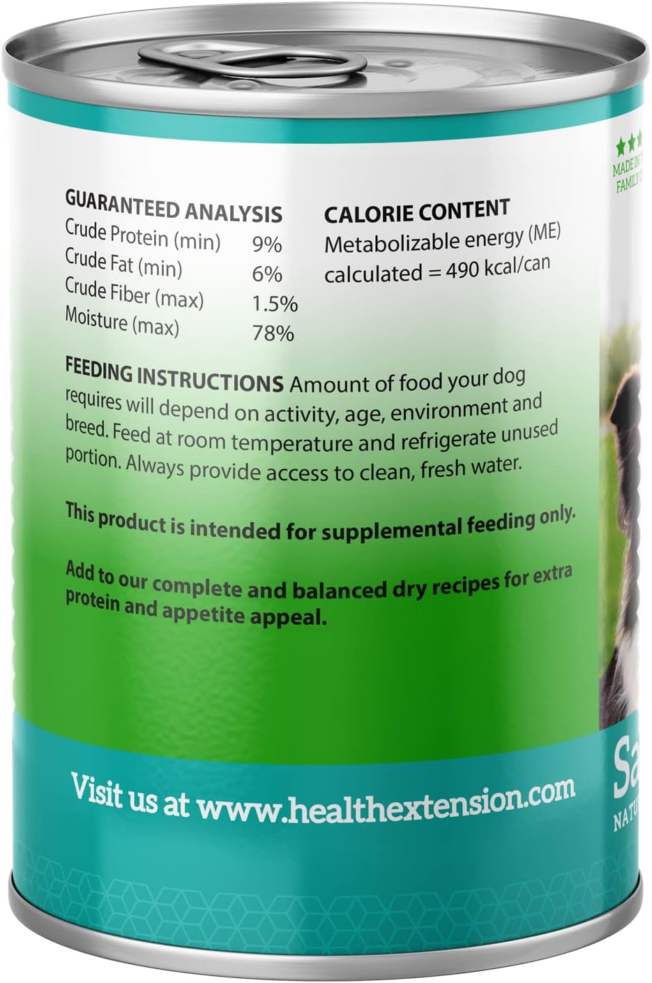 Health Extension Salmon Entrée Wet Dog Food Grain-Free, 12.5 oz - High-Protein Recipe, Hydration Support, Ideal for Sensitive Stomachs (Case of 12 Cans) · v2