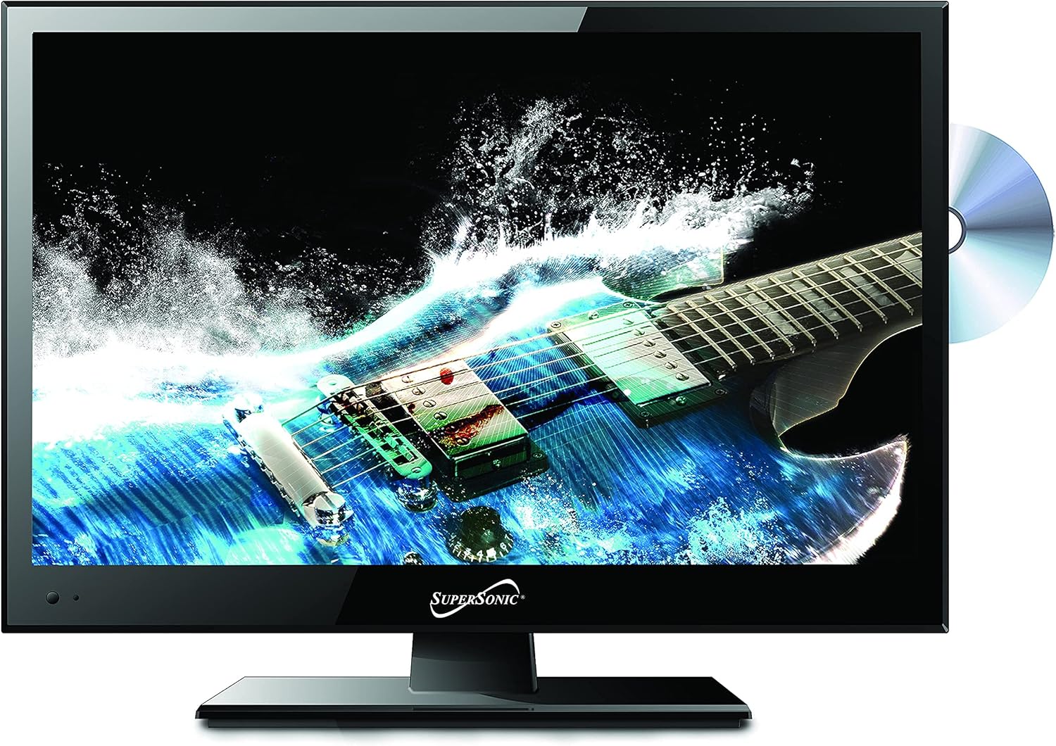 HDTV LED widescreen Supersonic SC-1512 da 15,6 pollici con dettagli straordinari, immagine multimodale, colori vivaci, lettore DVD integrato, compatibilità HDMI/USB e AC/DC - Perfect RV Kitchen TV