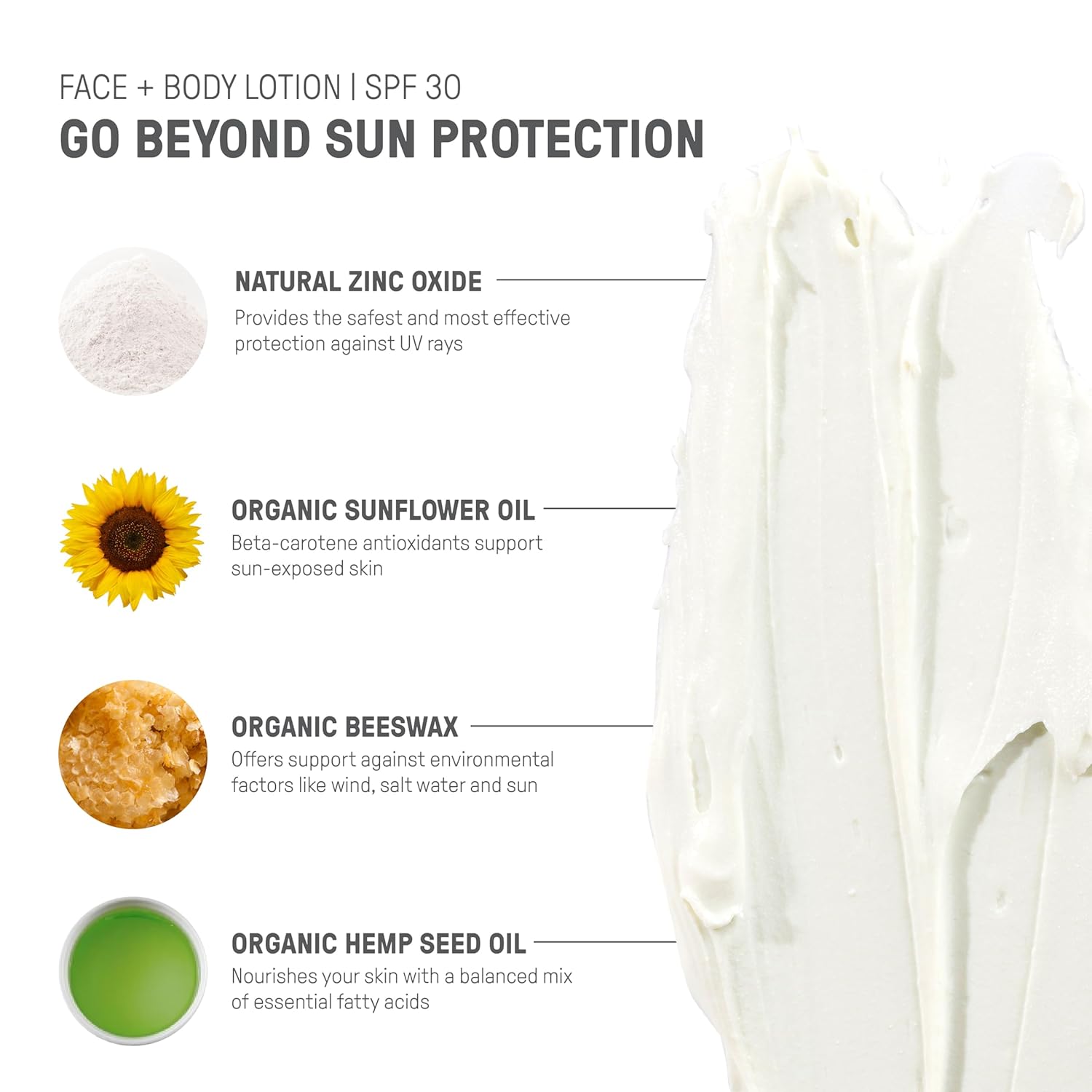 Raw Elements Face and Body Mineral Sunscreen SPF 30 Tube, Organic Sunblock Daily Protection, Non Toxic Reef Safe, Water Resistant, Cruelty Free, 3 oz (Pack of 1) · v3