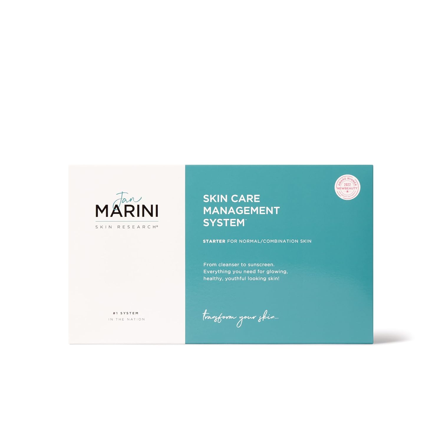 Jan Marini Starter Skin Care Management System - ระบบดูแลผิวสำหรับผิวธรรมดาหรือผิวผสม - ชุดผลิตภัณฑ์ดูแลผิวขนาดเดินทางพร้อมคลีนเซอร์ เซรั่มบำรุงผิวหน้า โลชั่นบำรุงผิวหน้า ครีมบำรุงผิวหน้า ครีมกันแดด
