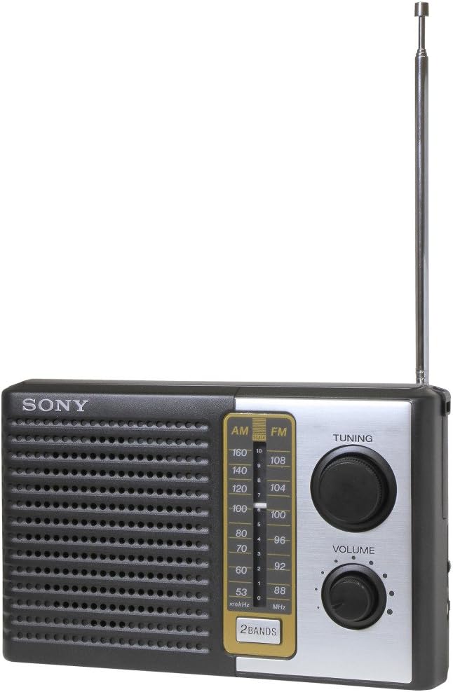 Radio portatile a transistor a batteria FM/AM a 2 bande Sony ICF-F10