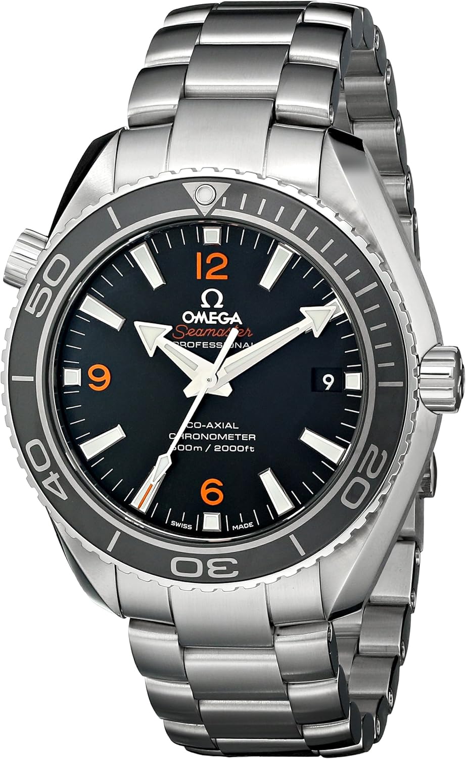 Omega 232.30.42.21.01.003 Planet Ocean Analoguhr mit automatischem Selbstaufzug, schwarzes Zifferblatt