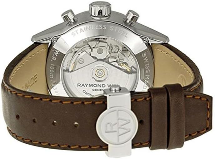 Raymond Weil Freelancer Chronograf z białą tarczą Automatyczny męski zegarek 7730-STC-65025