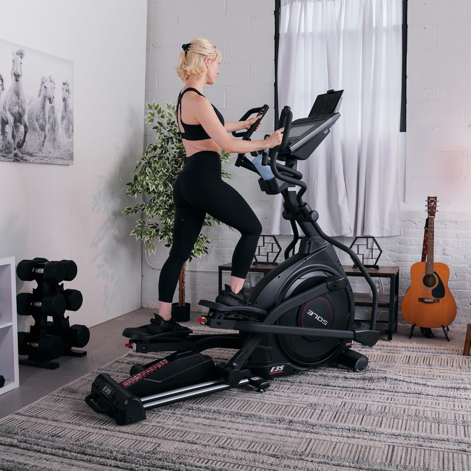 SOLE Fitness Elliptical Exercise Machines, Models E25, E35, E95, E95S, E98, Elliptical Machines for Home Use, Home Exercise Equipment for Cardio Training, Work from Home Fitness Stepper Machine · v6