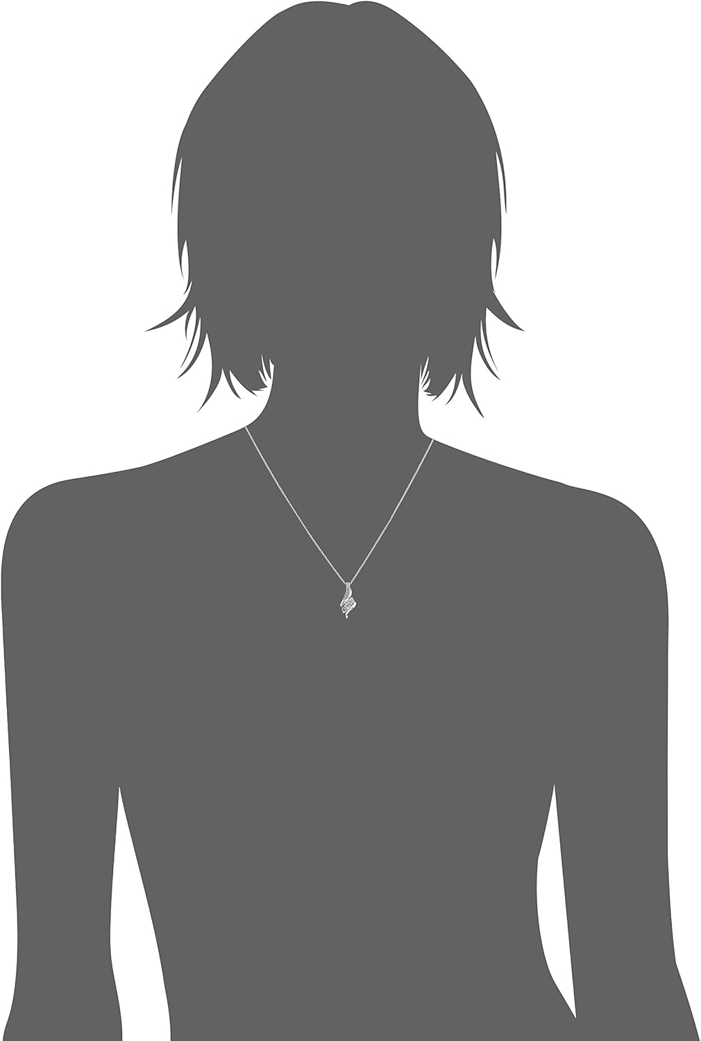 Amazon Essentials Diamond 3 Stone Pendant Necklace (1/4 cttw), 18 (previously Amazon Collection) · v4
