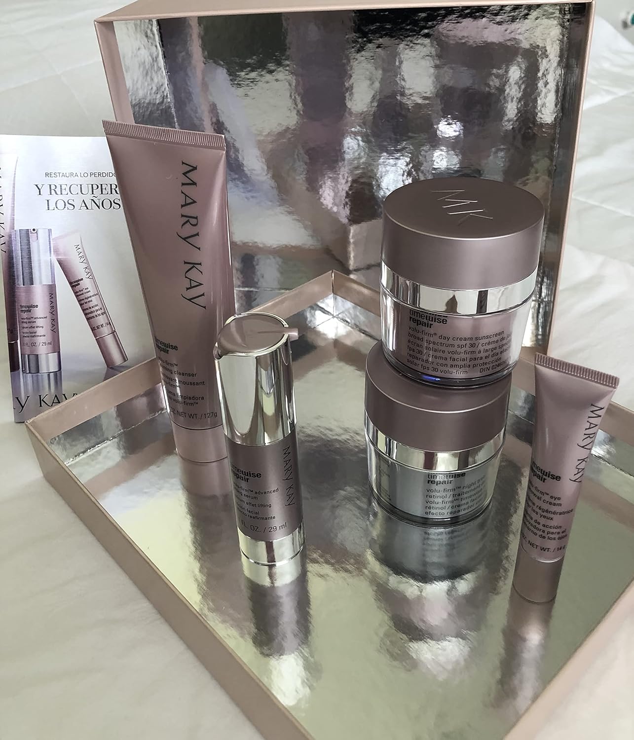 Mary Kay NOWY TimeWise Repair Volu-Firm 5 Zestaw produktów Adv Skin Care PEŁNY ROZMIAR! w tym krem na dzień z SPF 30/krem do pielęgnacji na nocę/krem pod oczy/surowica/środek czyszczący/sprzedaż detaliczna $199,00 nowy wysyłany następnego dnia biznesowego