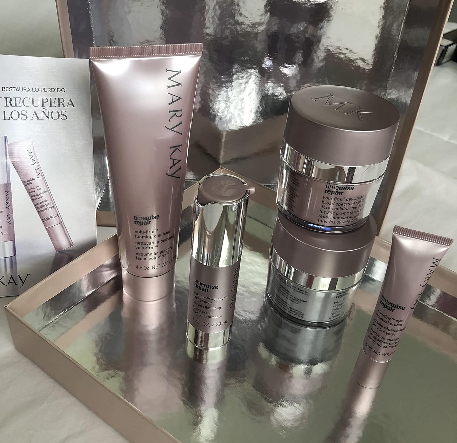 Mary Kay NOWY TimeWise Repair Volu-Firm 5 Zestaw produktów Adv Skin Care PEŁNY ROZMIAR! w tym krem na dzień z SPF 30/krem do pielęgnacji na nocę/krem pod oczy/surowica/środek czyszczący/sprzedaż detaliczna $199,00 nowy wysyłany następnego dnia biznesowego