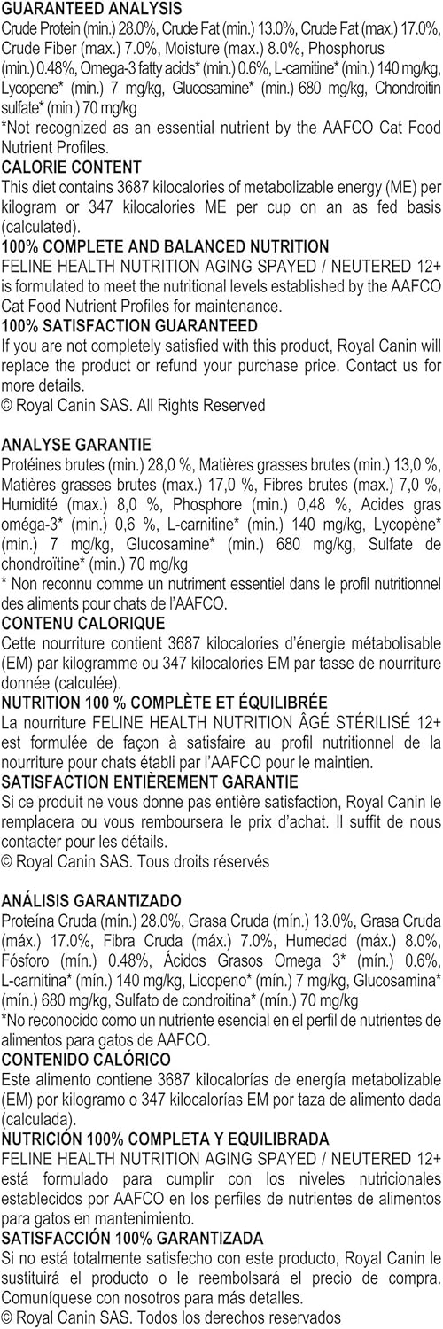 Royal Canin Appetite Control Spayed/Neutered 12 Dry Adult Cat Food, 7 lb bag