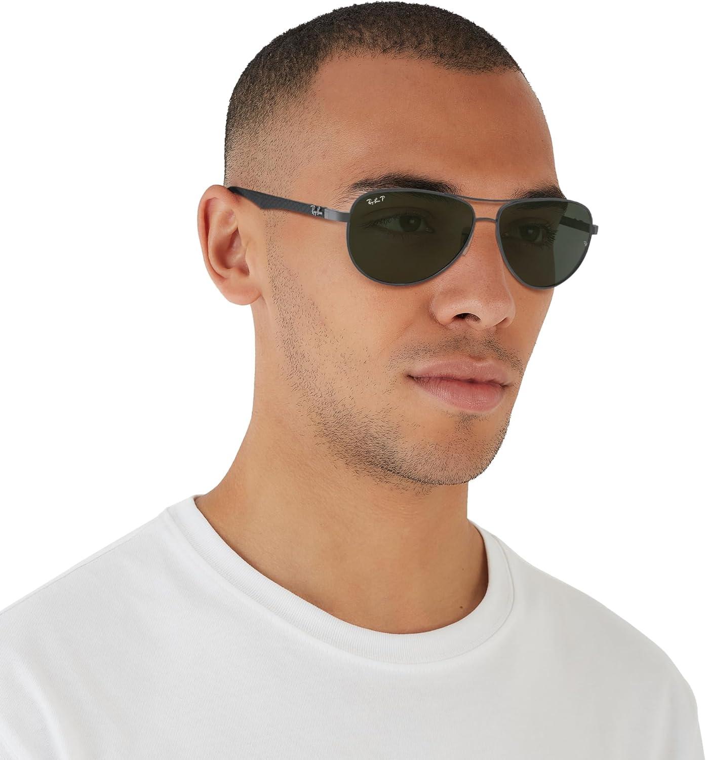 Ray-Ban Mens RB8313 Carbon Fiber Aviator Sunglasses · v3