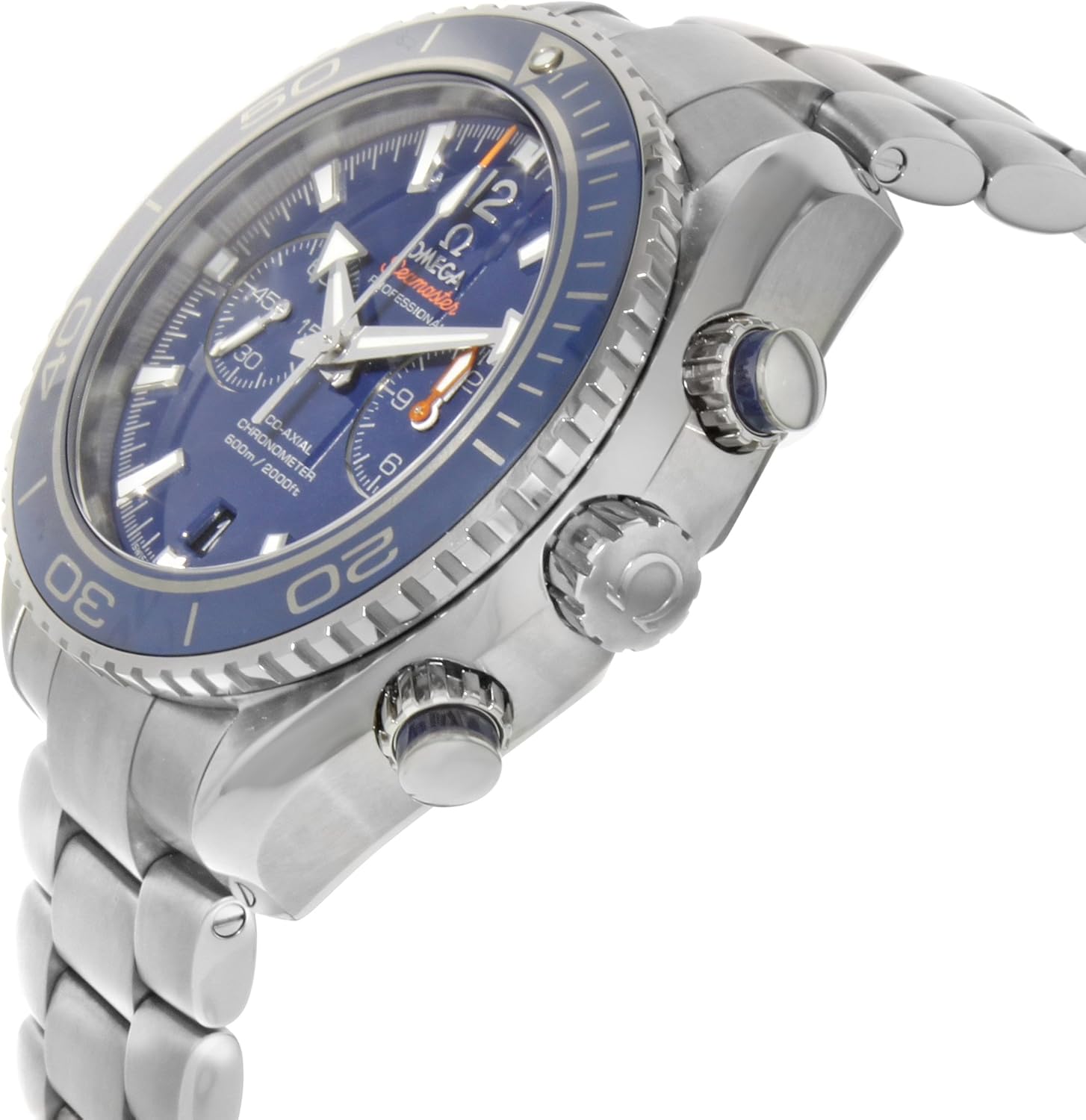 Omega Seamaster Planet Ocean Titanium 600M Chronograph Automatik-Herrenuhr mit blauem Zifferblatt 232.90.46.51.03.001