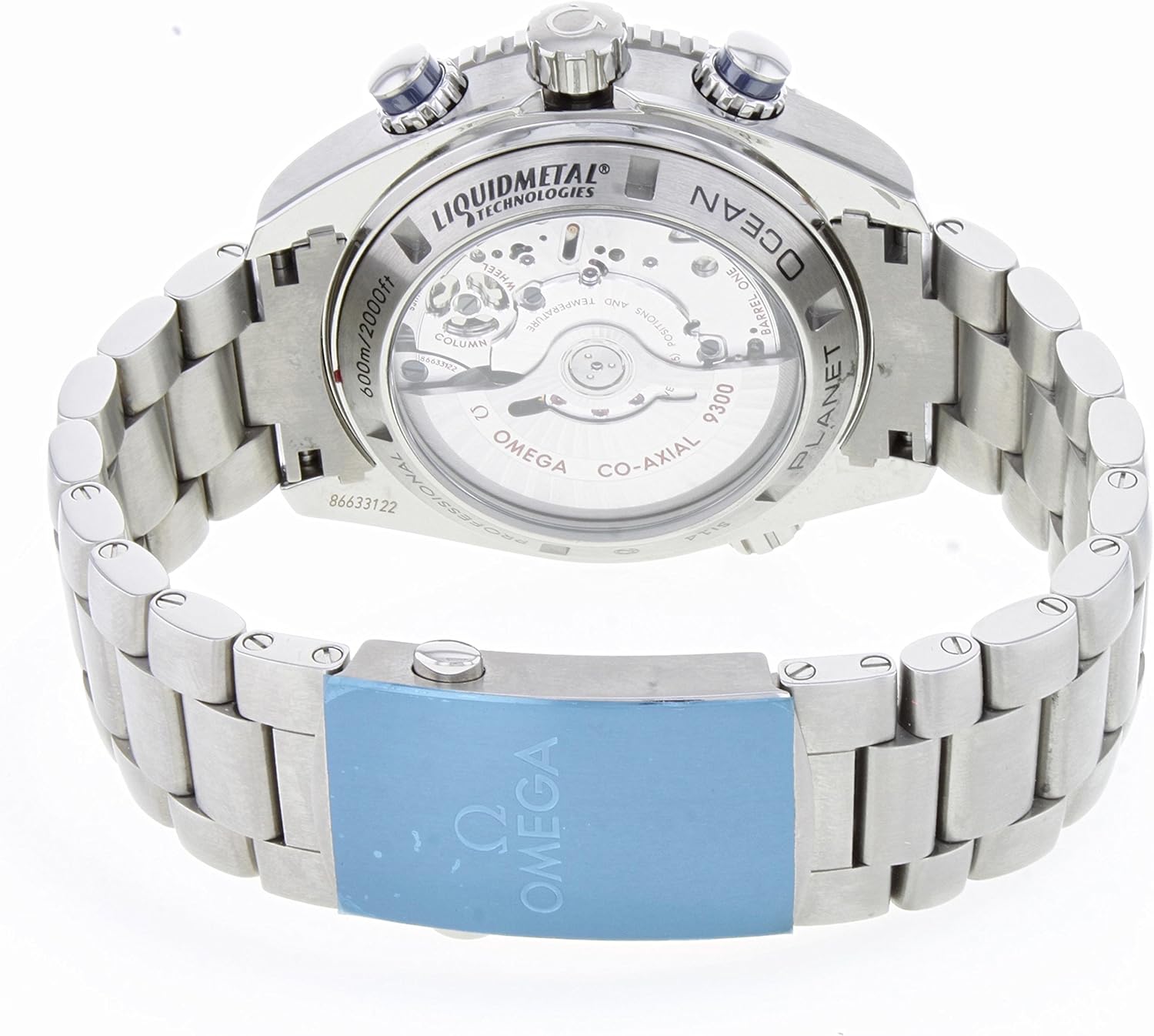 Omega Seamaster Planet Ocean Titanium 600M Chronograph Automatik-Herrenuhr mit blauem Zifferblatt 232.90.46.51.03.001