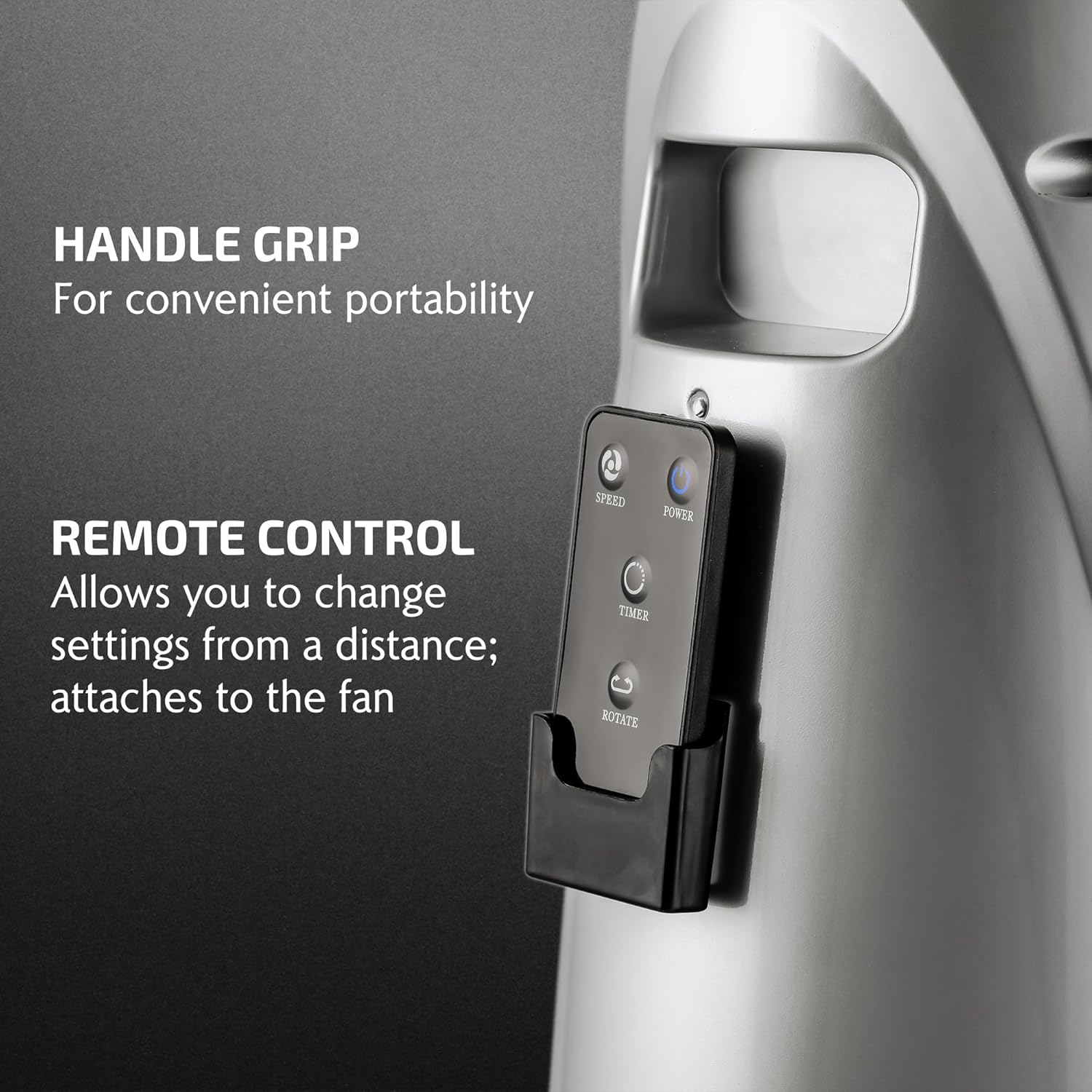 Ovente Oscillating Tower Remote Control, 3-Speed LCD Panel  8H Timer, 30.5 Quiet amp; Bladeless Indoor Standing Floor Fan, Blows Cold Air for Home, Bedroom, Living Room or Office, Silver TF88S