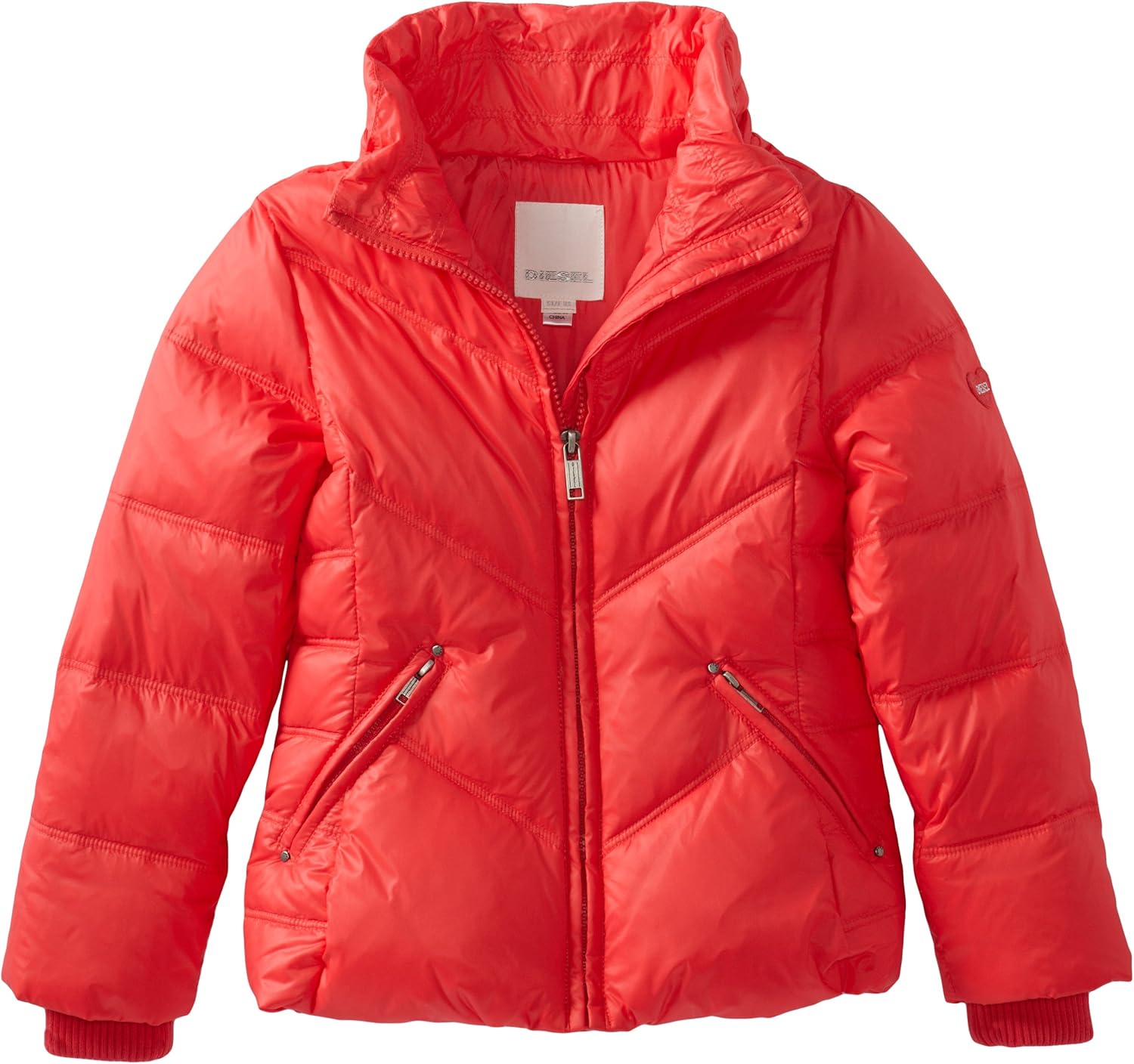 Куртка-пуховик Diesel Little Girls Jaddola из нейлона с капюшоном