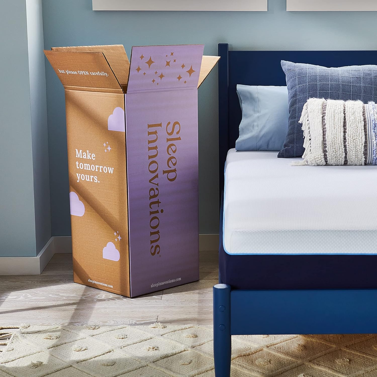Sleep Innovations Marley 12 Inch Cooling Gel Memory Foam Mattress, Full Size, Bed in a Box, Medium Firm Support · v2