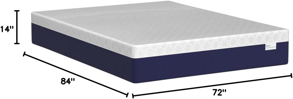 Sleep Innovations Shiloh 14 Inch Memory Foam Mattress, Cal King Size, Bed in a Box, Cradling Medium Support · v2