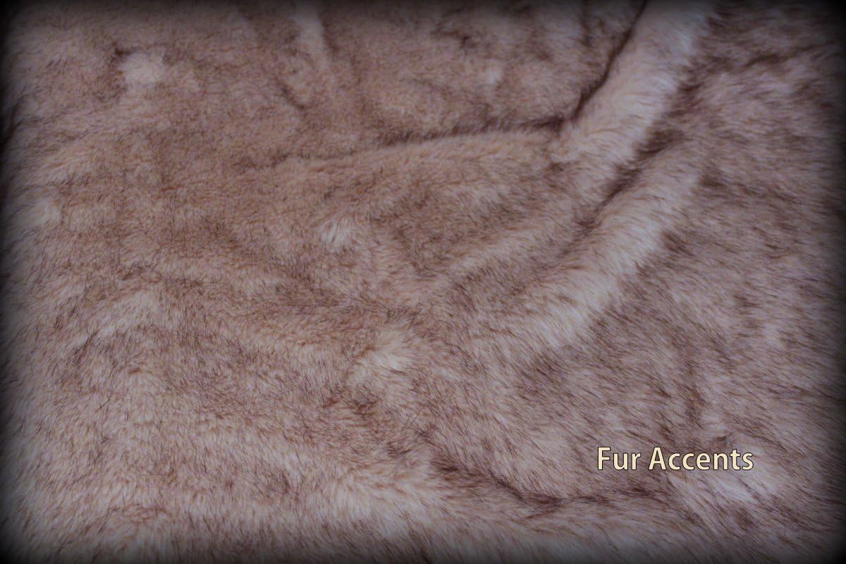 ผ้าห่ม Fur Accents/ผ้าคลุม/สีขาวปลายสีน้ำตาล Arctic Fox Luxury Faux Fur /60x72 นิ้ว