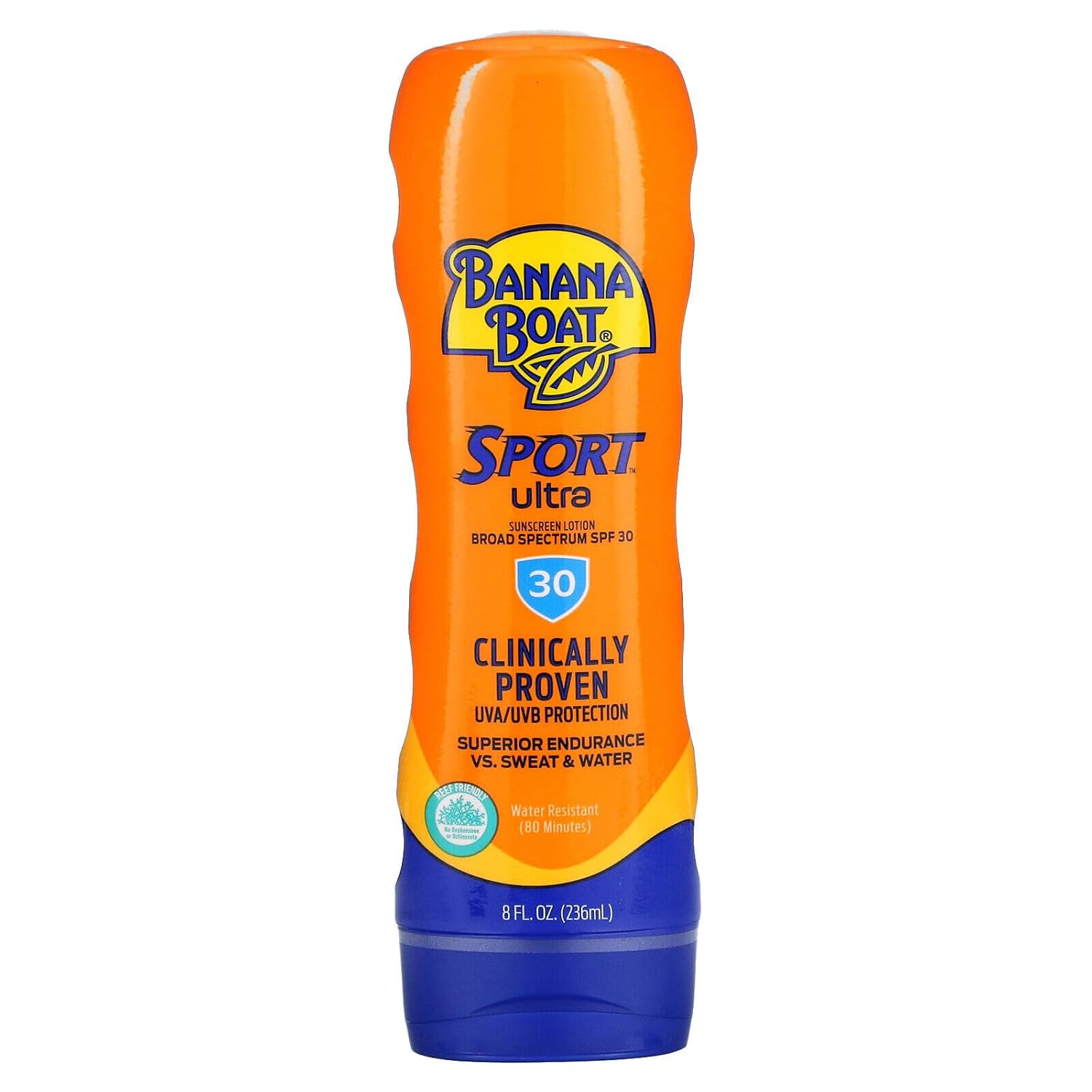 Banana Boat Water Resistant Sport Performance Broad Spectrum SPF 30 Sunscreen Lotion, Swim Splash Sport - Up to 80 Minutes Water Resistant, 8 Fl Oz (Pack of 2) · v7