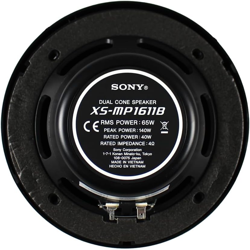 Loa hàng hải Sony XS-MP1611 hình nón kép, màu đen