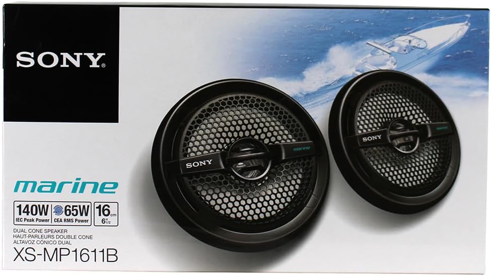 Loa hàng hải Sony XS-MP1611 hình nón kép, màu đen