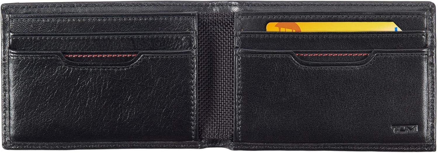 TUMI - Delta Slim Single Billfold Wallet - Leather Wallet - RFID Blocking Technology - Card Slots, Pockets - 4 x 3" - Black