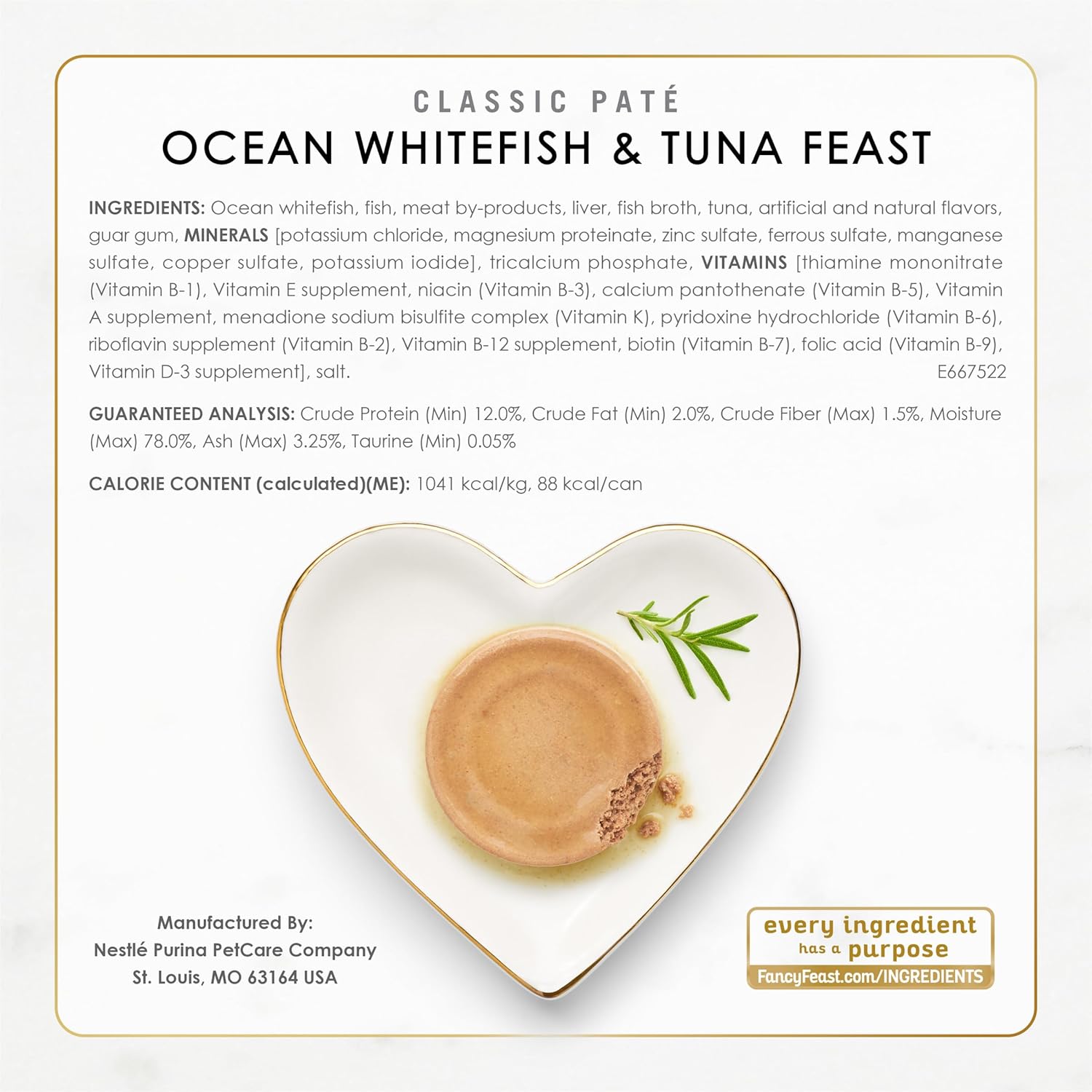 Purina Fancy Feast Seafood Classic Pate Collection Tahılsız Islak Kedi Maması Çeşit Paketi - (30'lu Paket) 3 oz Kutular
