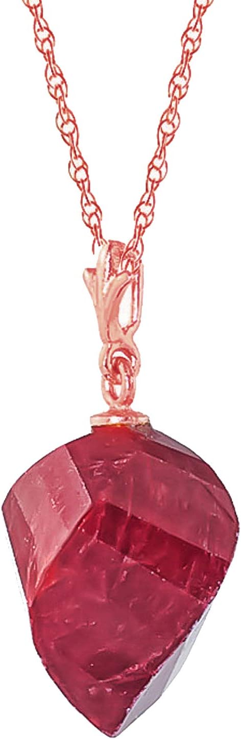 Galaxy Gold GG 14k Solid Gold Necklace Twisted Briolette Ruby · v2